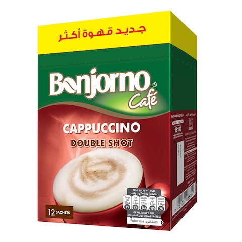 Bonjorno Cappuccino Double Shot - 18gm - 12 Sachet