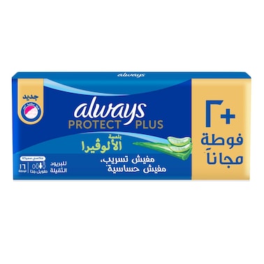 Always Protect Plus Pads with Touch of Aloe Vera - Extra Long - Maxi Thick - 16 Pads