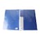 حافظة مستندات بجيوب شفافة - 10 جيب - أزرق