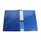 حافظة مستندات بجيوب شفافة - 30 جيب - أزرق