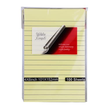 بوست-ات ورق ملاحظات لاصق مسطر - 4*6 انش - متعدد الألوان