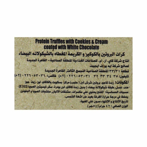 Abu Auf Protein Truffles - Cookies and Cream - 3 Pieces