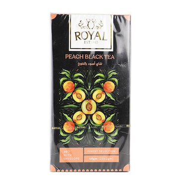 Royal Black Tea with Peach - 20 Tea Bags