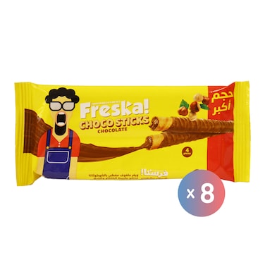 Freska Choco Sticks Wafer - 4 Biscuits - 8 Pieces