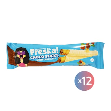 فريسكا ستيكس ويفر ملفوف محشو بكريمة الكاكاو والبندق - 2 ويفر - 12 باكيت