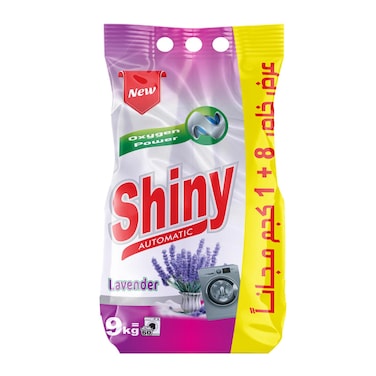 Shiny Automatic Powder Detergent with Lavender Scent - 9 Kg