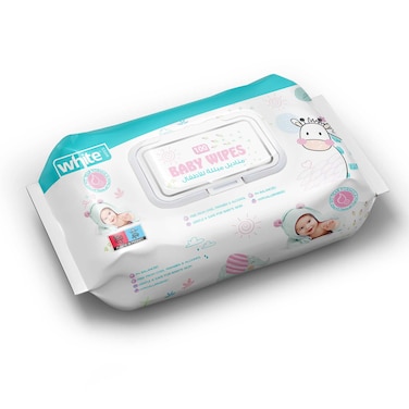 White Baby Wipes - 100 Wipes