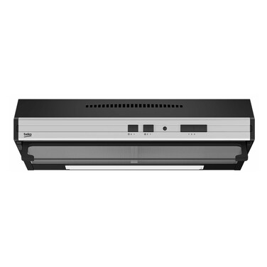 Beko Flat Built-In (Under-Cabinet) Hood - 60cm - Stainless Steel - 2motors -Turkey - Cfb 6433 Xfe Built-Under 238 W 9206313200 Silver-Black