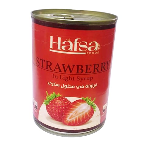 حفصه أنصاف فراولة في محلول سكري - 420 جرام