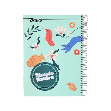 دفتر برافو مقاس A4 بغلاف صلب 4 موضوعات - 145 ورقة