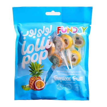 فن داي مصاصة بنكهة الفواكه الاستوائية - 80 جرام