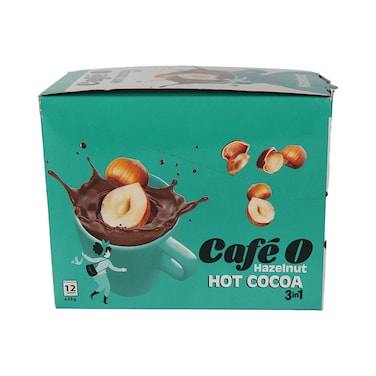 Cafe O 3 in 1 Hot Cocoa with Hazelnut - 23 gm - 12 Sachets