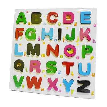 لوح خشبي لتركيب الحروف الابجدية الانجليزية
