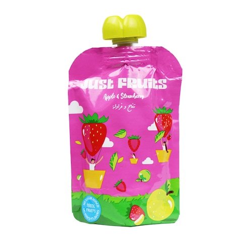 Just Fruits Apple &amp; Strawberry Puree - 110 gram