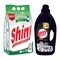 Shiny Automatic Powder Detergent - 4 Kg + Black Clothes Laundry Gel - 2.5 Liter