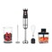 Nutricook Hand Blender, 1200W DC Motor, Electric Immersion Chopper, 4-in-1 Blend, Chop, Whisk &amp; Froth, 20 Variable Speeds, 700ml Beaker, 500ml Chopping Bowl, Stainless Steel Blades