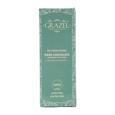 جريزل شوكولاتة داكنة خالية من السكر باللوز وملح البحر - 35 جرام