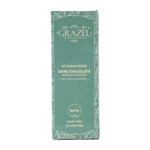 Grazel Sugar Free Dark Chocolate with Sea Salt and Almond - 35 gram