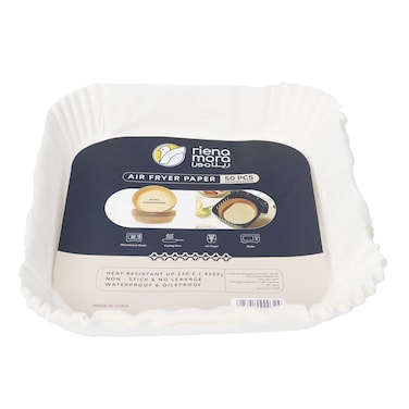 رينامورا بطانة ورقية مربعة للمقلاة الهوائية - 50 قطعة