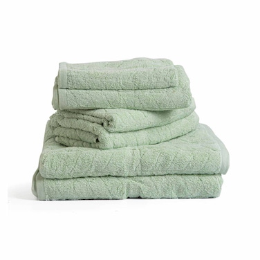 طقم فوط جاكار محلة - 6 قطع - مينت