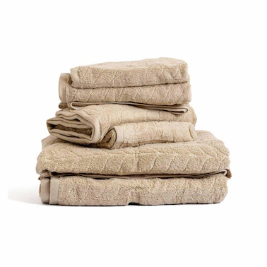 Mehalla Jacquard Towel Set - 6 Pieces - Grey
