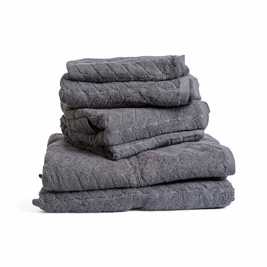 طقم فوط جاكار محلة - 6 قطع - زيتى