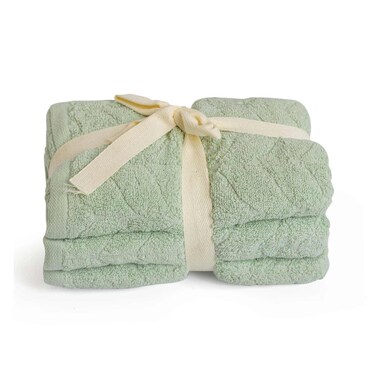 طقم فوط وجه محلة جاكار - 4 قطع - مينت