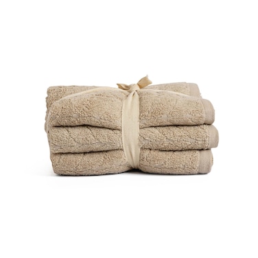 طقم فوط وجه محلة جاكار - 4 قطع - جراى