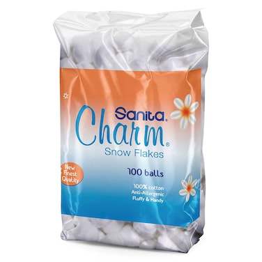 سانيتا كرات القطن - 100 قطعة