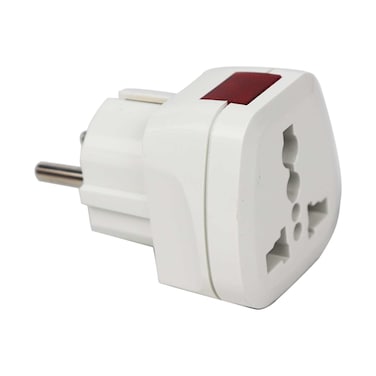 بيست محول فيشة ثلاثية الى ثنائية مزودة بلمبة