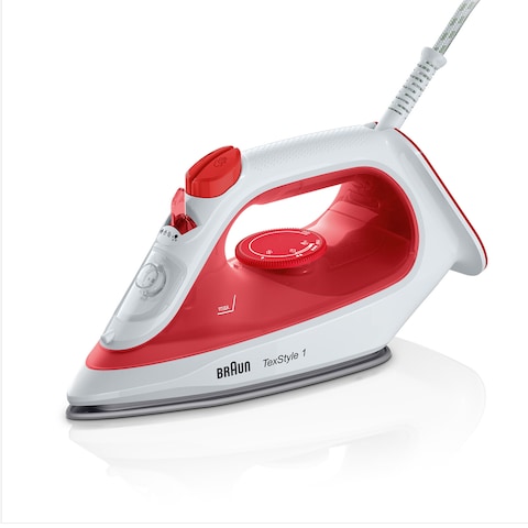 Braun TexStyle Steam Iron - 1900 Watt - Red - SI1019