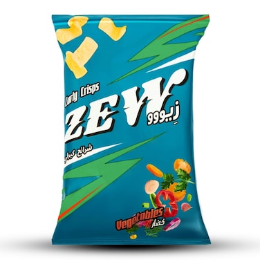 Zew Curly Crisps with Vegetables - 35gm