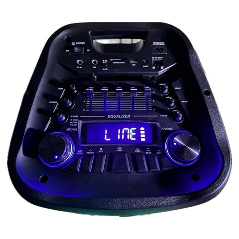 Platinum Trolley Bluetooth Speaker with Attachments - Black - AH-8300