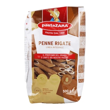 Pasta Zara Whole Wheat Penne Rigate - 500 gram