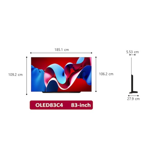 LG 83-Inch OLED Evo C4 4K UHD Smart TV - OLED83C46LA