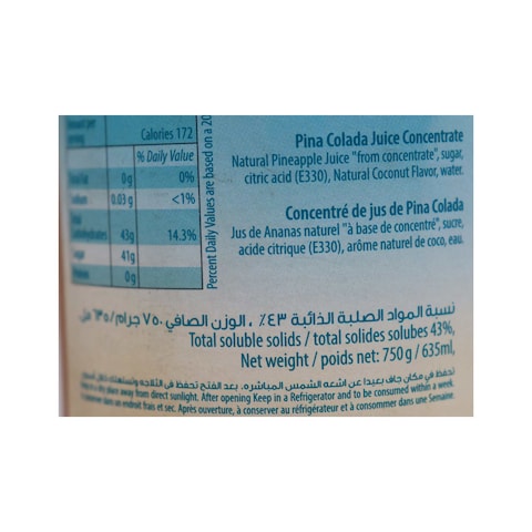 Vitrac Pina-colada Syrup - 635ml