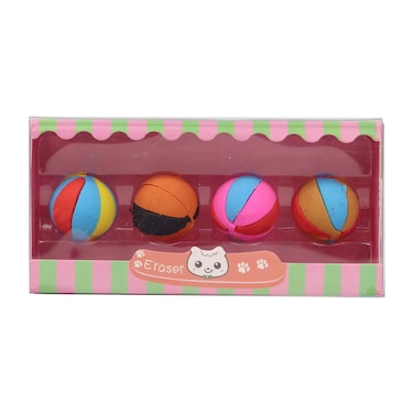 3d Balls Eraser - 4 Pieces