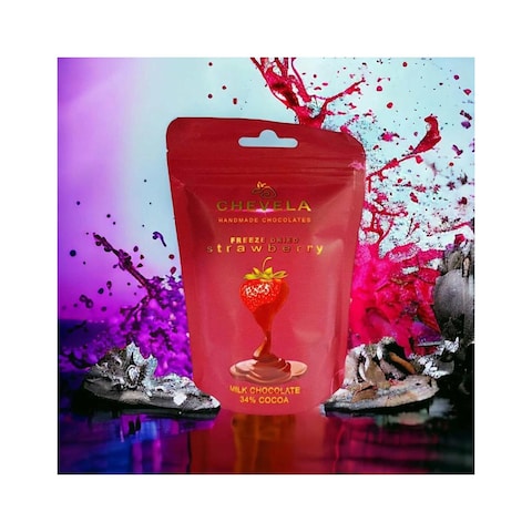 Chevela Strawberry Coated with White Chocolate - 70gm