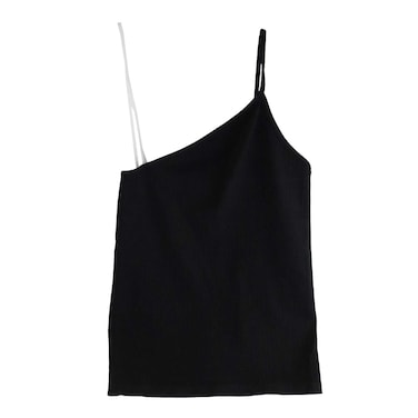 La Collection Women One Shoulder Top - Black- Free Size