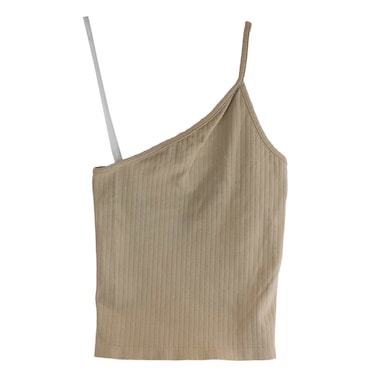 بلوزة نسائية لا كوليكشن بكتف واحد - بيج - مقاس واحد