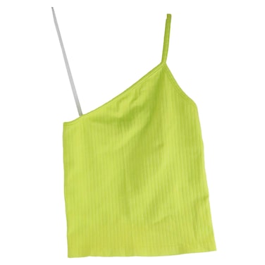 بلوزة نسائية لا كوليكشن بكتف واحد - ليمونى - مقاس واحد