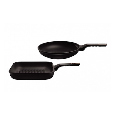 Pyrex Granite Fry Pan - 22 Cm + Grill 24 Cm