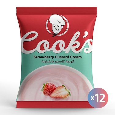 Cooks Strawberry Custard Cream - 50gm - 12 Pieces