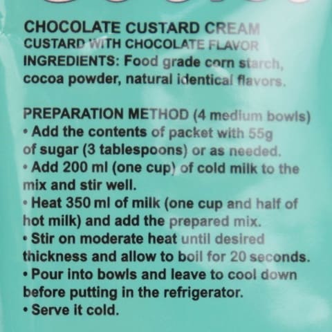 Cooks Chocolate Custard Cream - 50gm