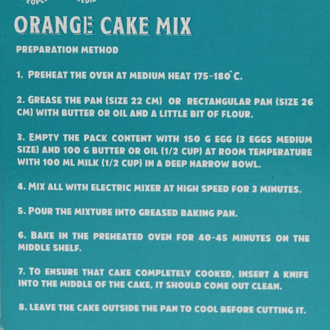 Cooks Orange Cake Mix - 400 gm