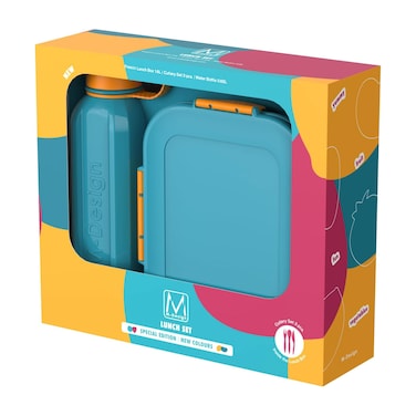 M-Design Lunch Set - Lunch Box - 1.6 Liter  +  Water Bottle - 650ml - Teal