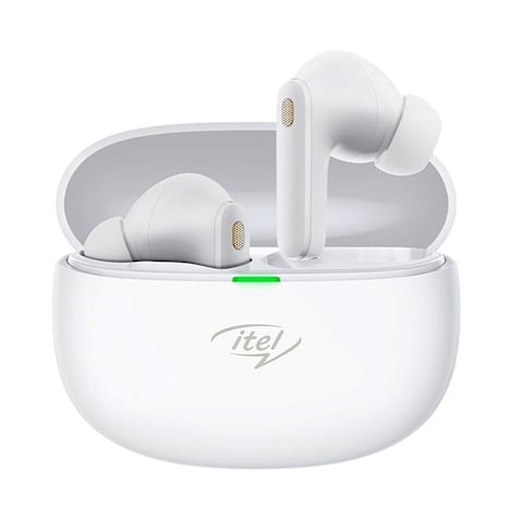إيتل سماعات أذن لاسلكية رباعية الميكروفون IPX5 - أبيض - T11