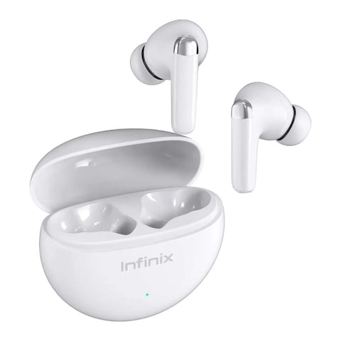 Infinix True Wireless Headsets Bluetooth 5.3 Earbuds - White - XE26