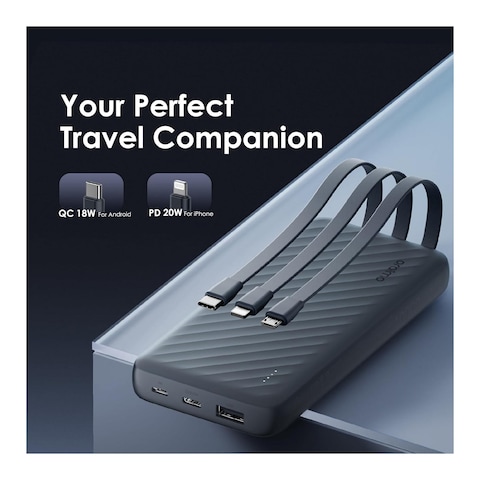 Oraimo Power Bank Slice Link 10000mAh - 12W - Black - P5101