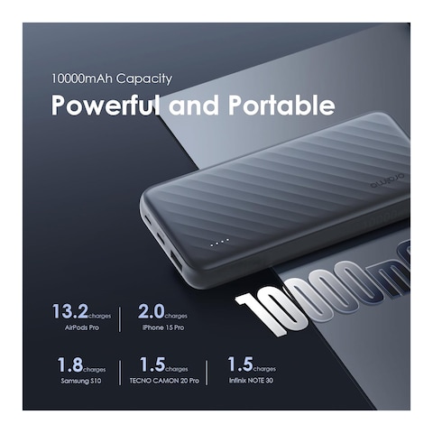 Oraimo Power Bank Slice Link 10000mAh - 12W - Black - P5101